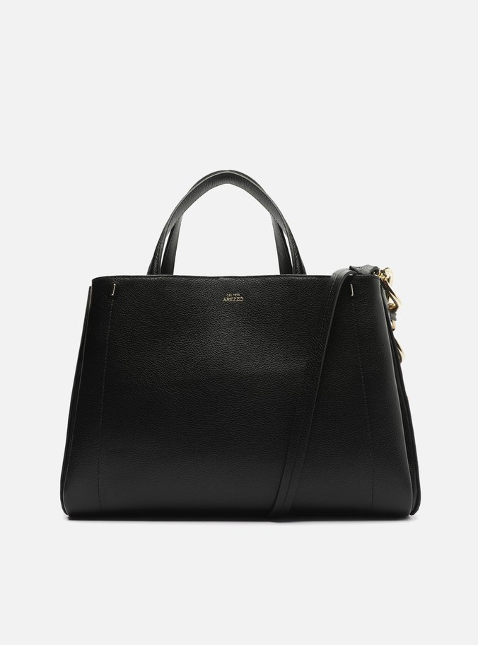 Bolsa Tote Preta Couro Speciale Anne Média