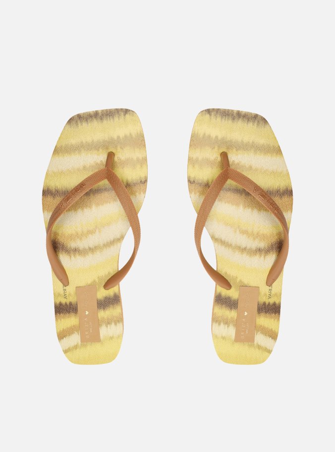Chinelo de Dedo Marrom Bico Quadrado Brizza Triya