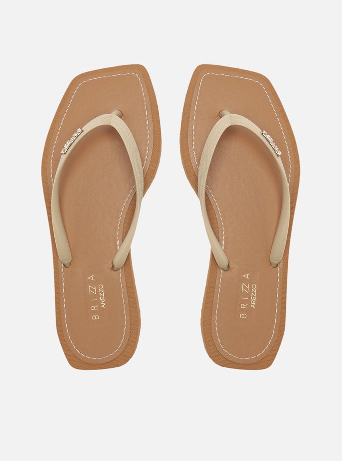 Chinelo de Dedo Off-White Square Recouro
