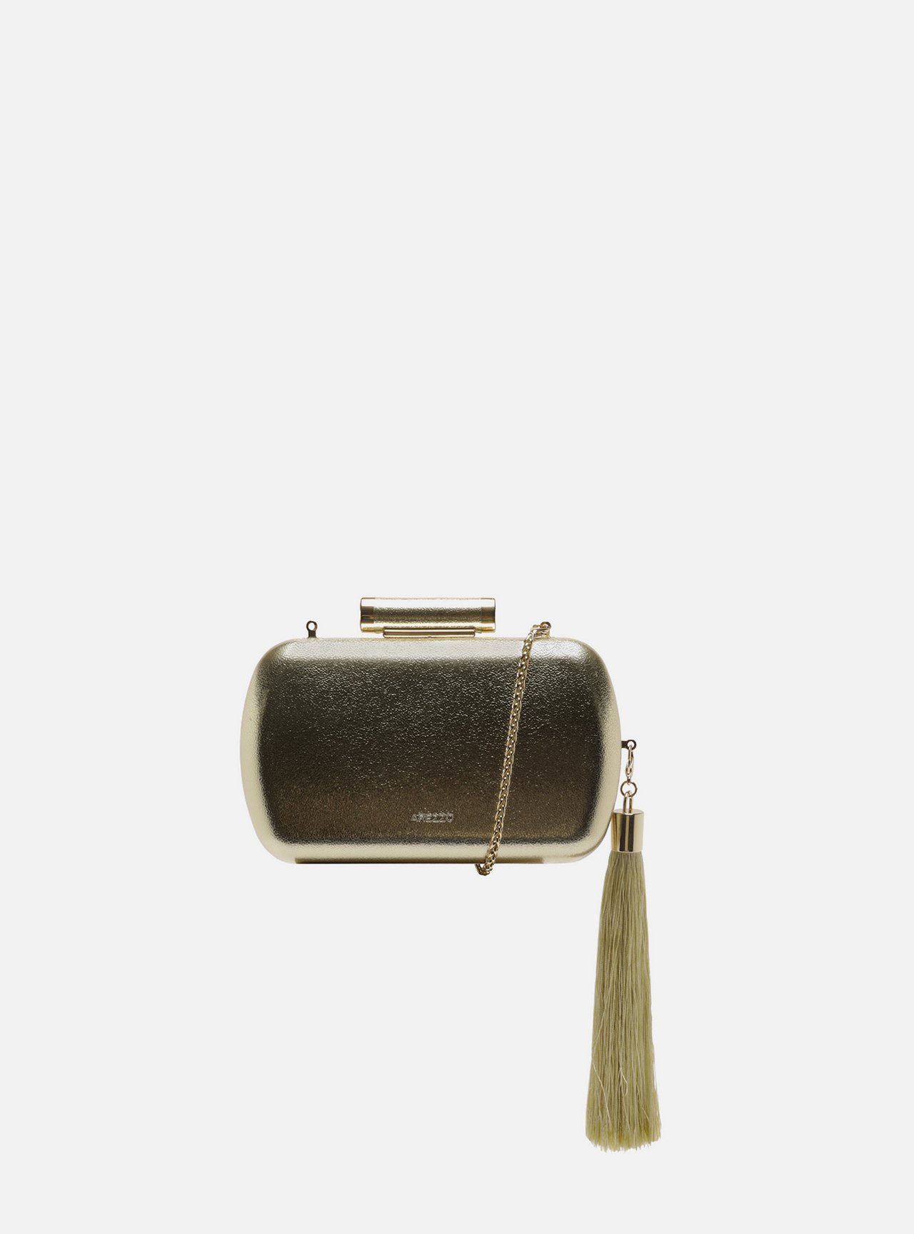 Bolsa Tiracolo Dourada Pequena Corrente Barbicacho — foto 1