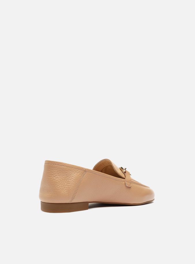 Mocassim Couro Nude Corrente Luma