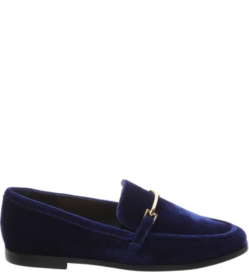 Mocassim Marinho Veludo Little Metal