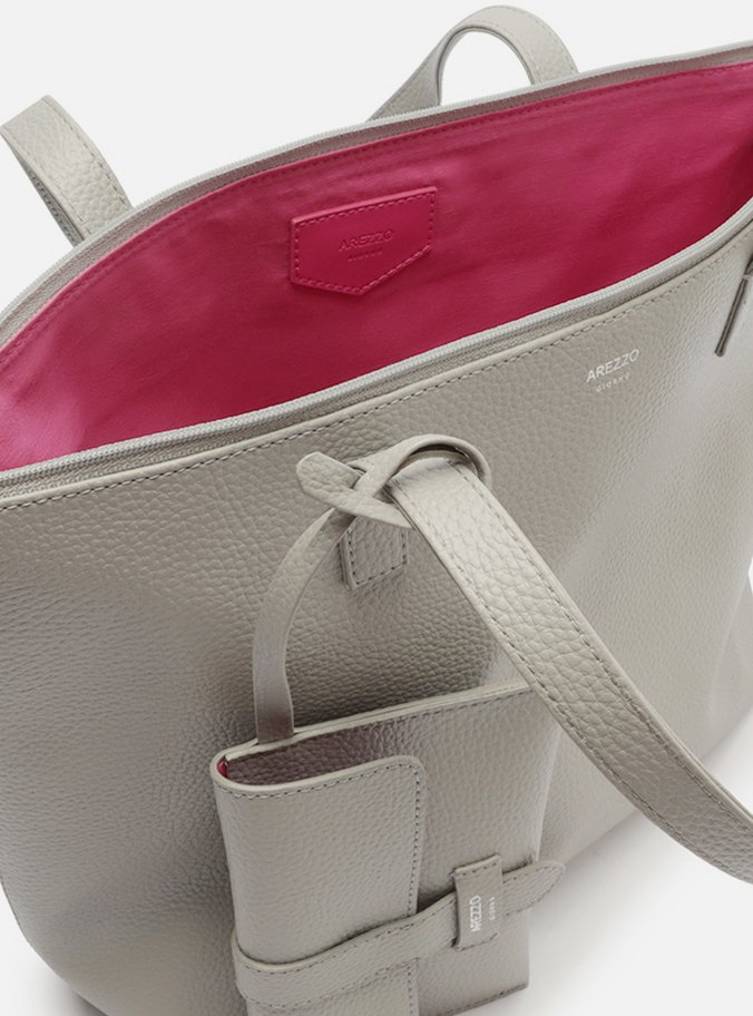 Bolsa Shopping Cinza Mercato Grande