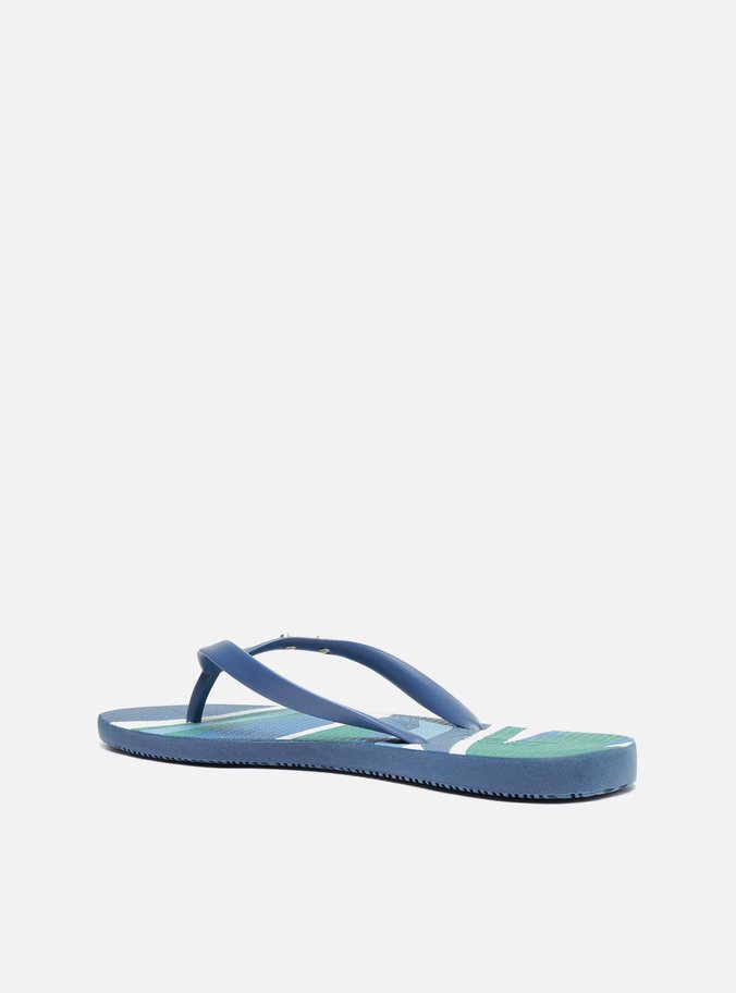 Chinelo de Dedo Estampado Azul Brizza