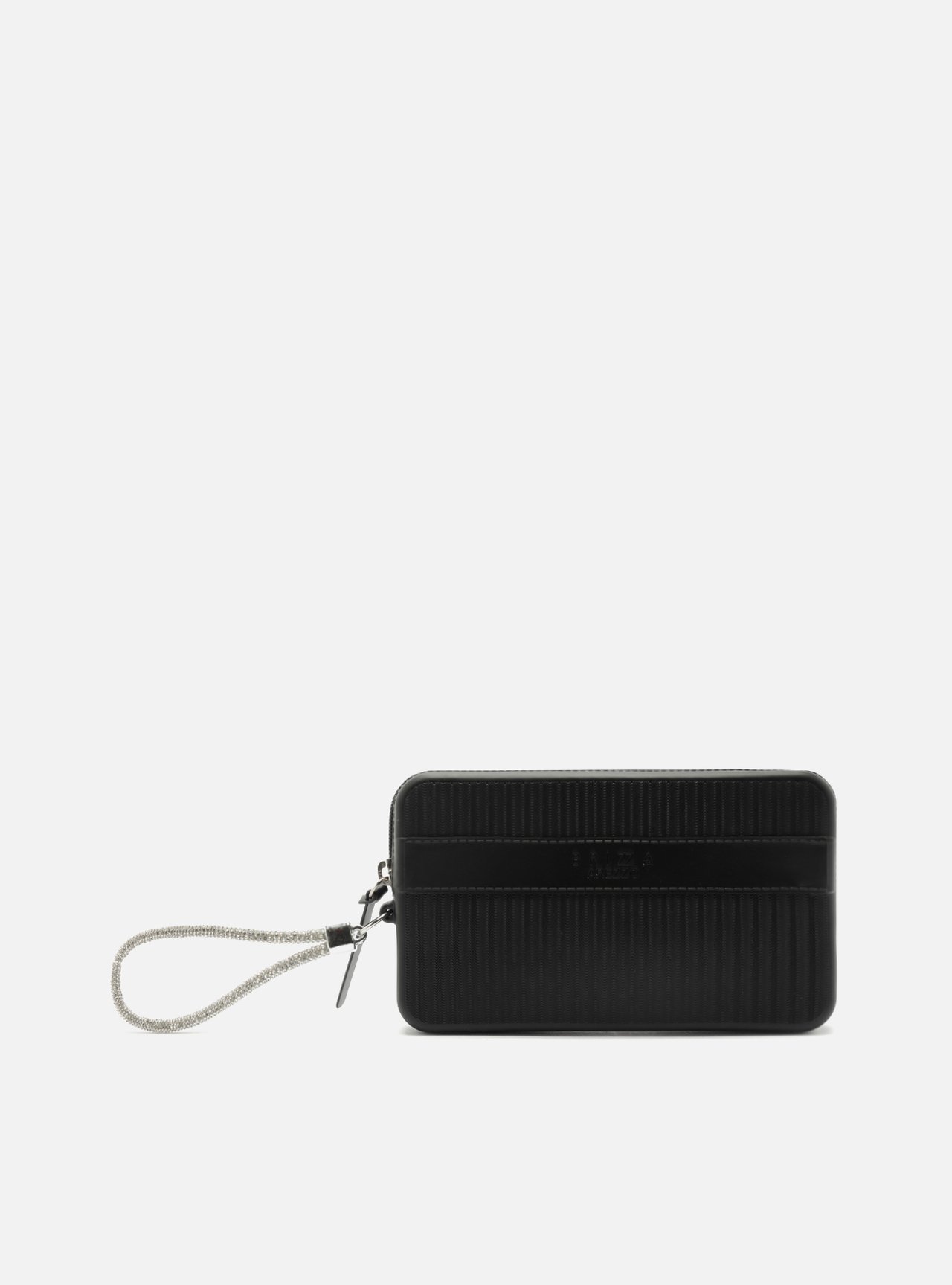 Bolsa Clutch Preta Pequena Vinil Strass Brizza — foto 1