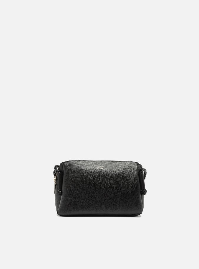Bolsa Tiracolo Preta Giorno Pequena Alça Trançada