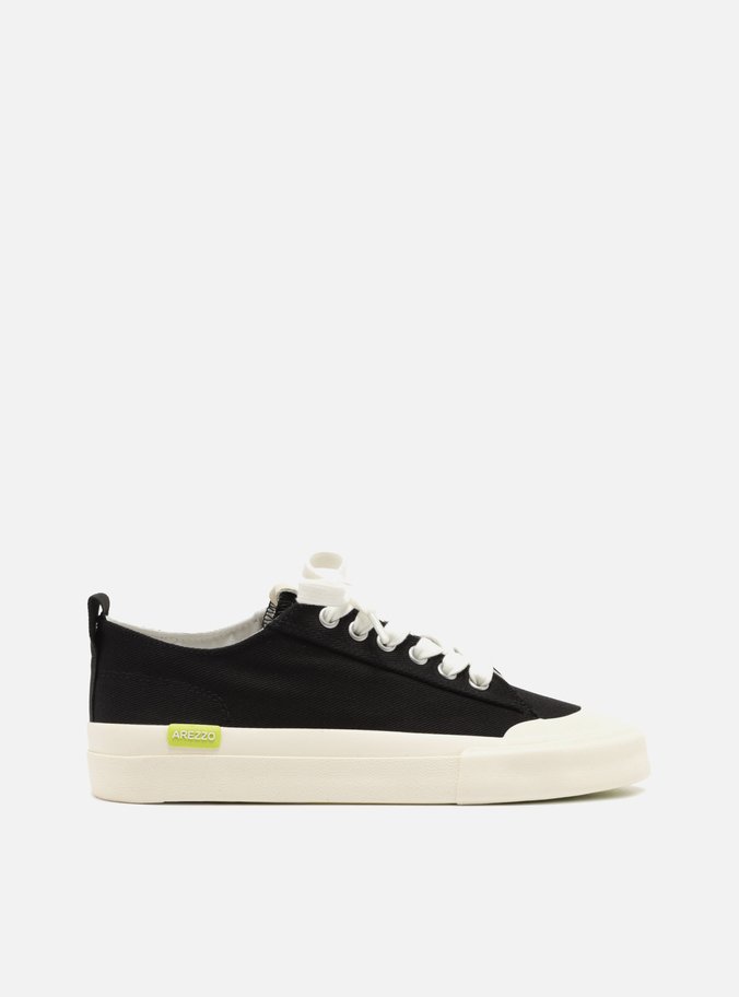 Tênis Preto Lona Canelada Casual