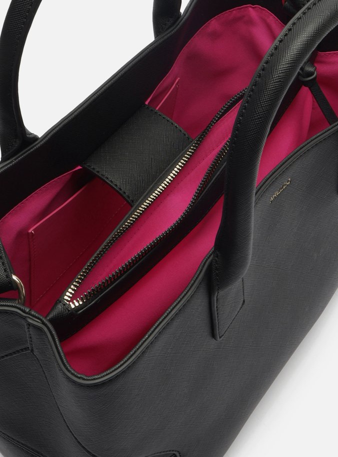 Bolsa Tote Preta Grande Recortes