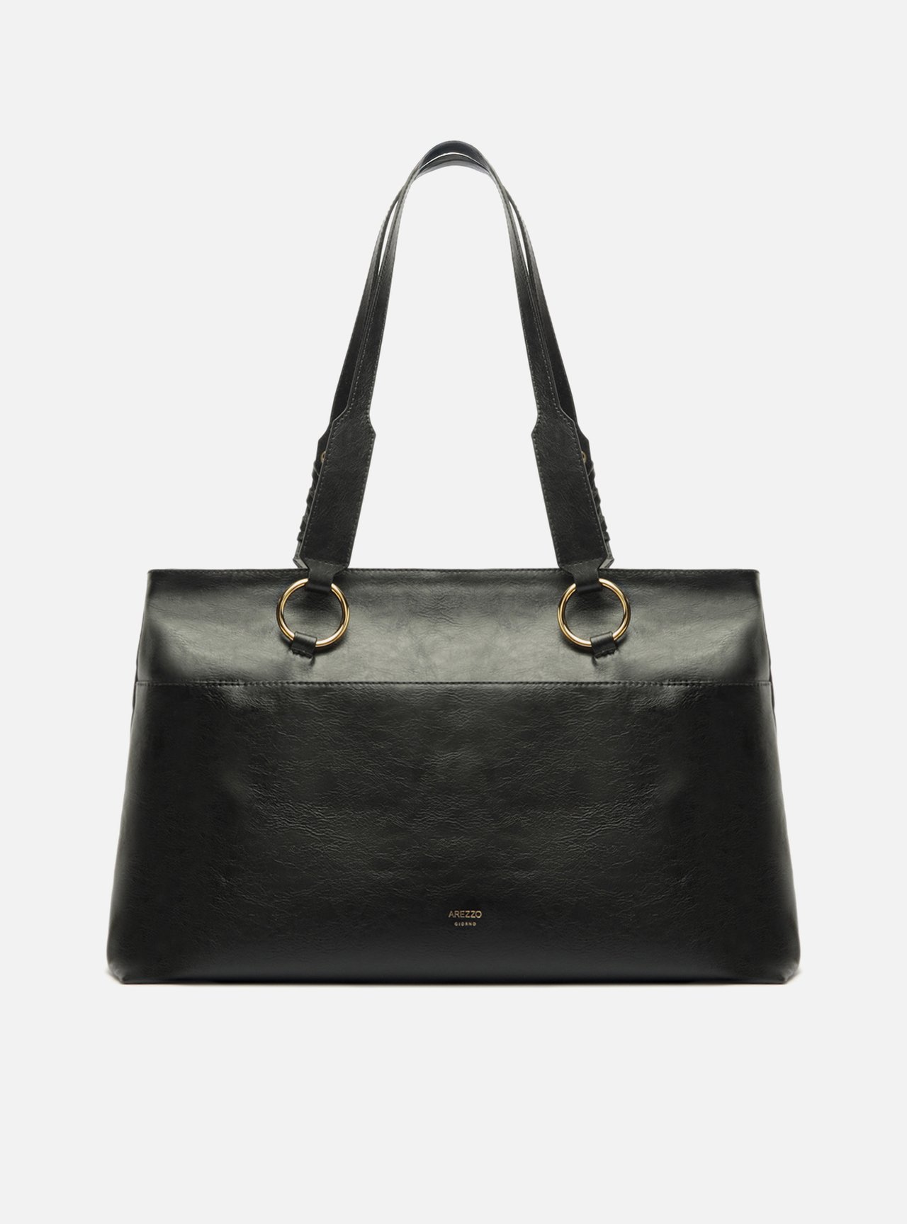 Bolsa Shopping Preta Grande Alças Ilhoses — foto 3