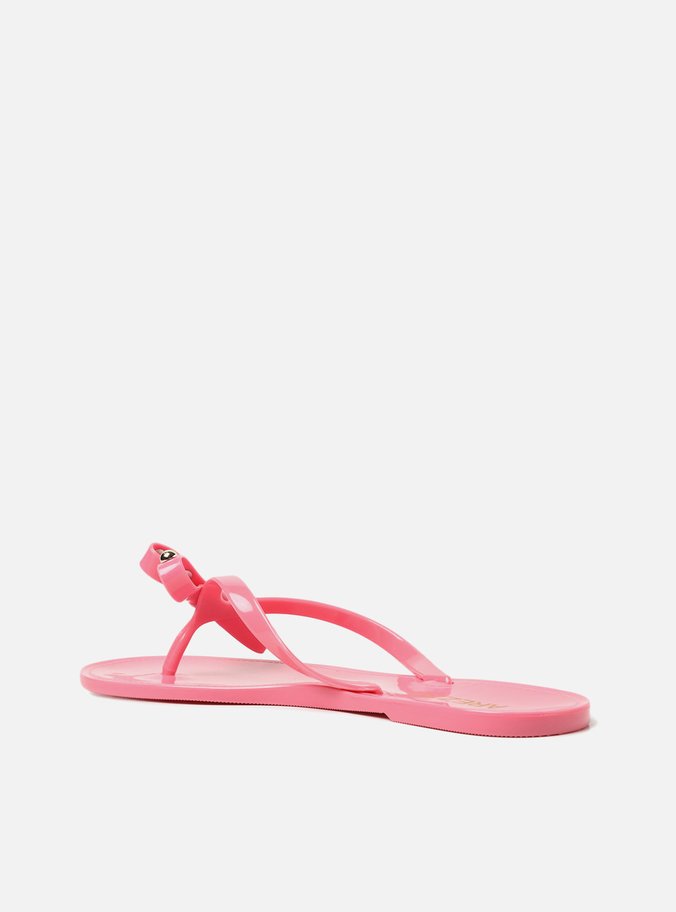 Rasteira Rosa Baby Flat Laço Brizza