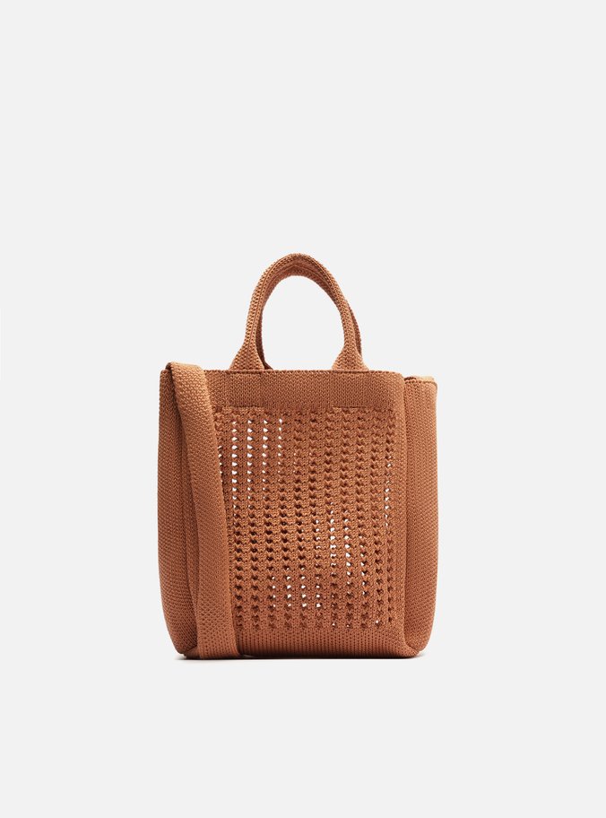 Bolsa Tote Marrom Croche Monaco Pequena