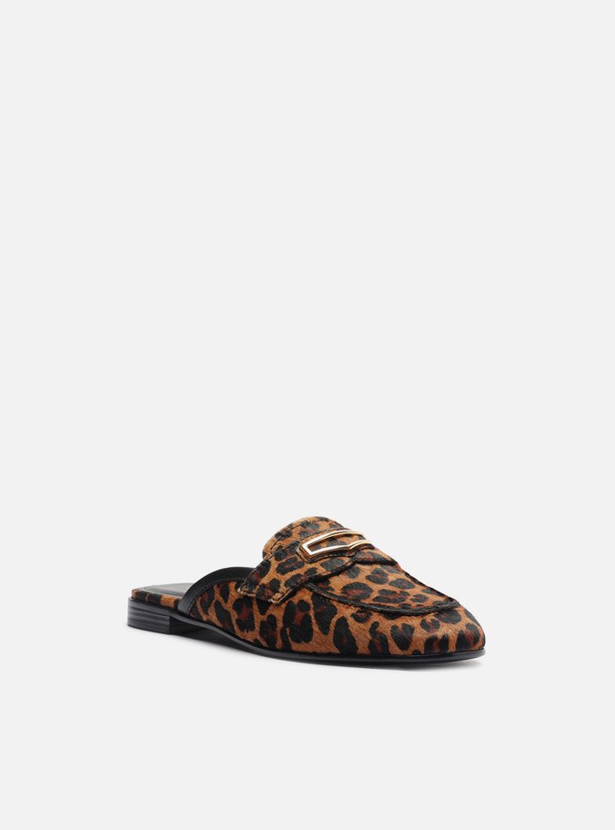 Mule Animal Print Tira Metal