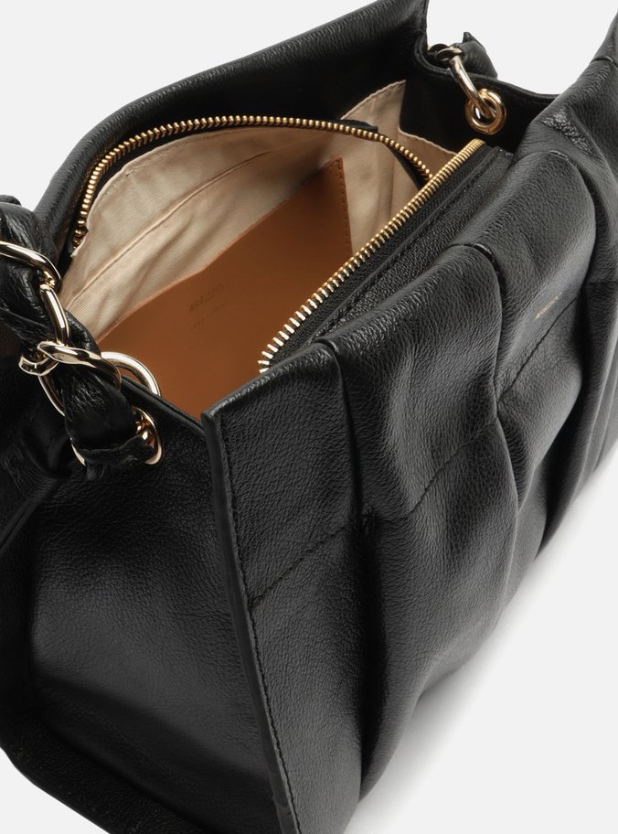 Bolsa Tote Preta Couro Milano Média