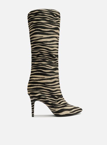 Arezzo — Bota Zebra Pelo Cano Longo Salto Fino