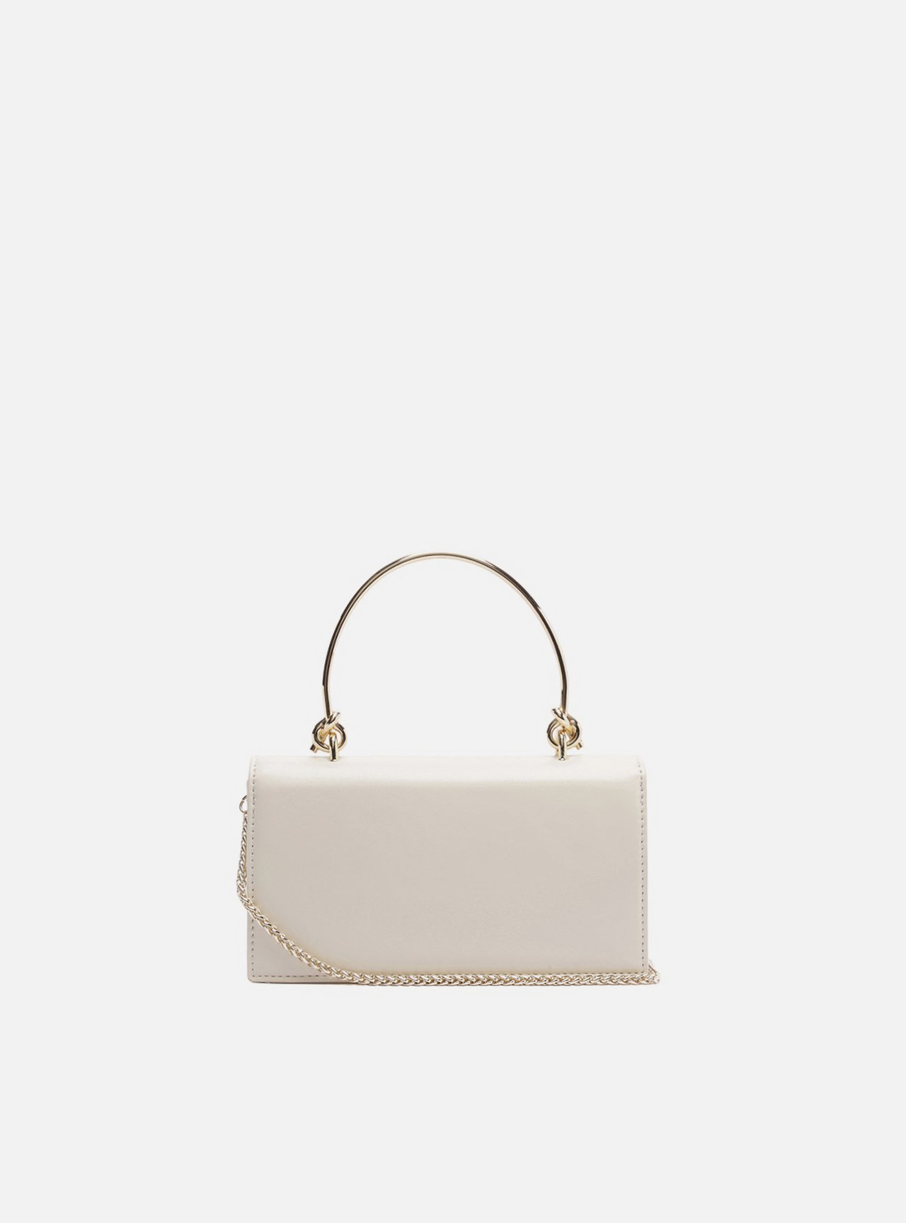 Bolsa Tiracolo Off White Pequena Corrente Metal — foto 3