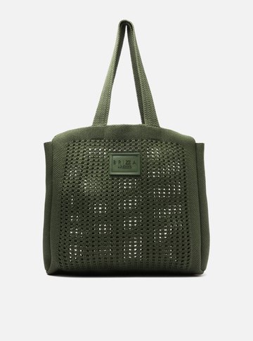 Bolsa Shopping Verde Crochê Mônaco Grande