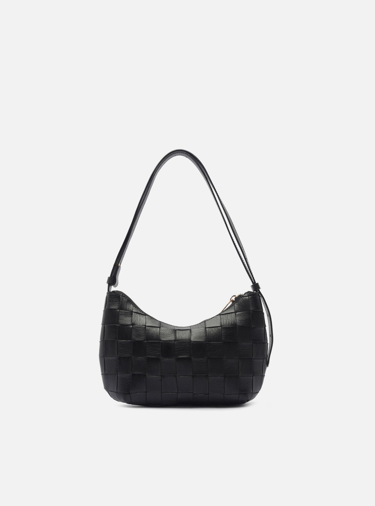 Bolsa Tiracolo Preta Pequena Tressê — foto 3