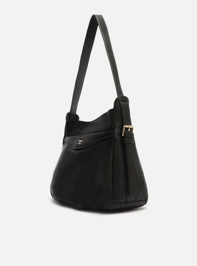 Bolsa Hobo Preta Grande Alça Fivela