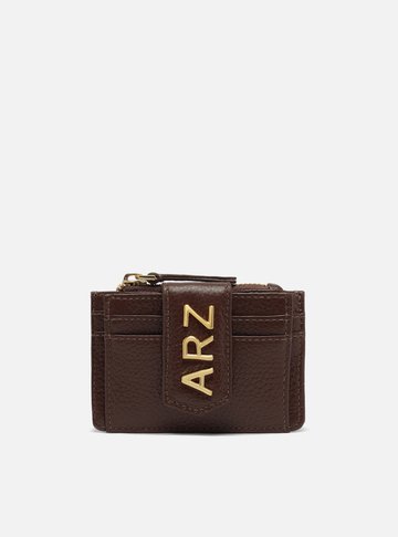 Porta-Cartões Marrom Couro Bolso ARZ