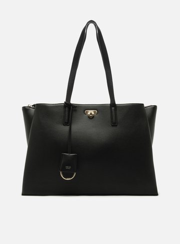 Bolsa Shopping Preta Grande Bag Charm