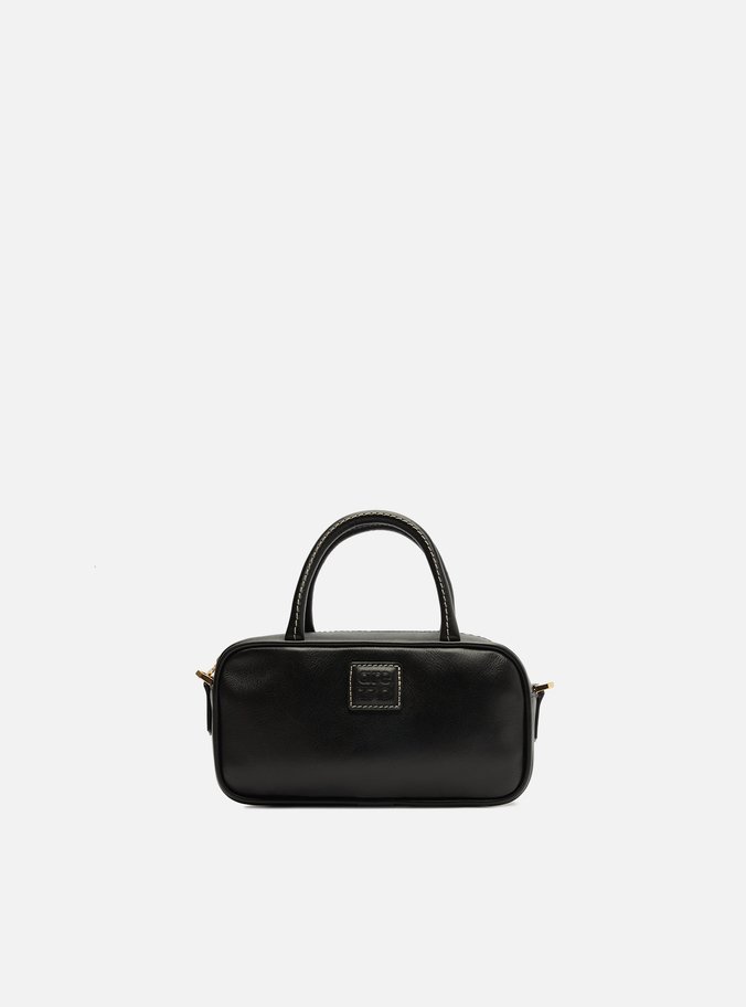 Bolsa Tiracolo Preta Couro Bead ZZ Pequena | Arezzo
