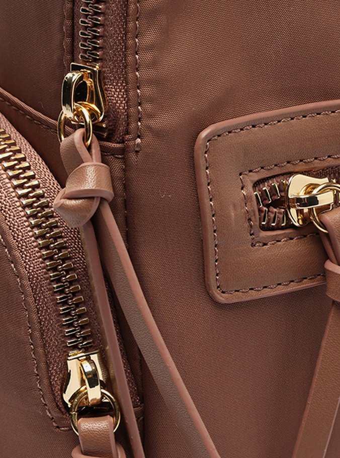 Mochila Rosé Nylon Grande Bolso