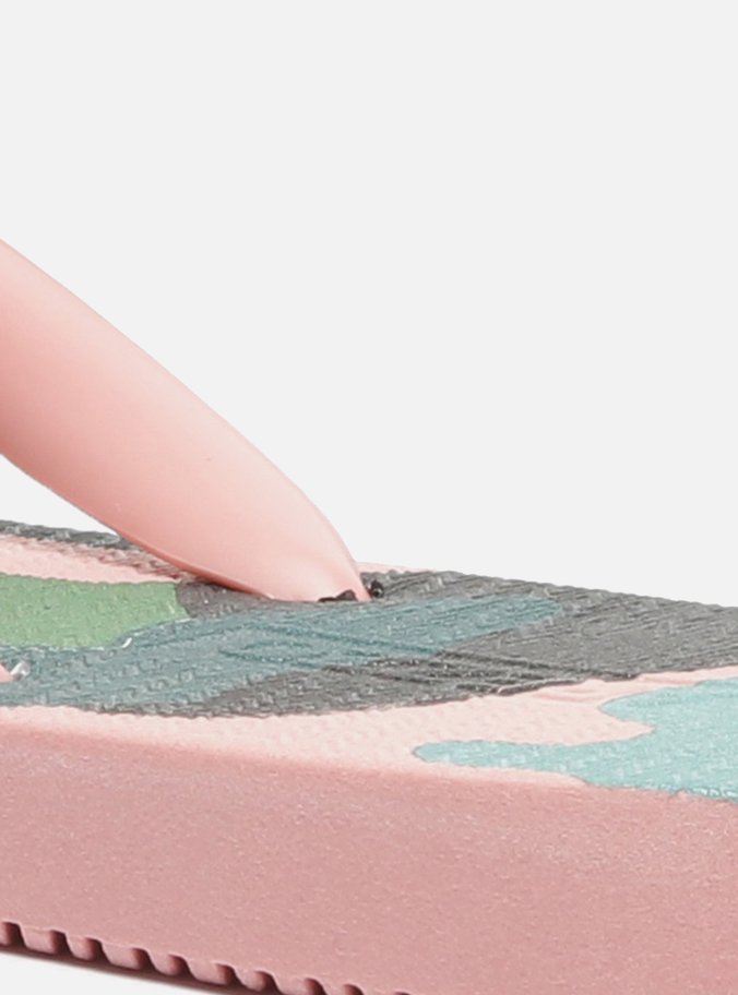 Chinelo de Dedo Camuflado Rosa Brizza