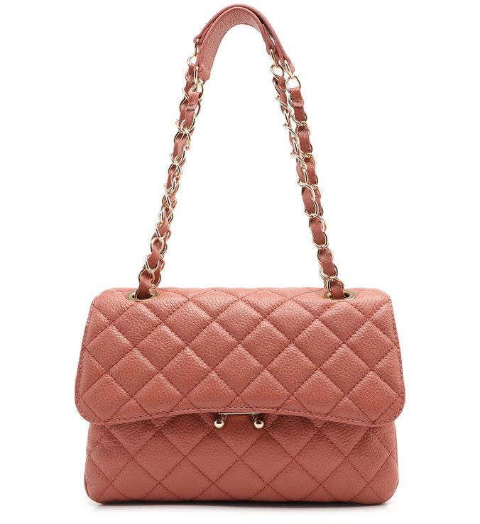 Bolsa Tiracolo Rosa Couro Mia Média Lady Blsuh