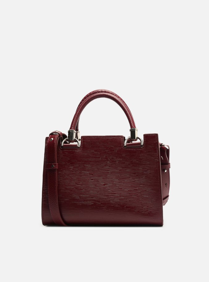 Bolsa Tote Vermelha Couro Abraccio Média