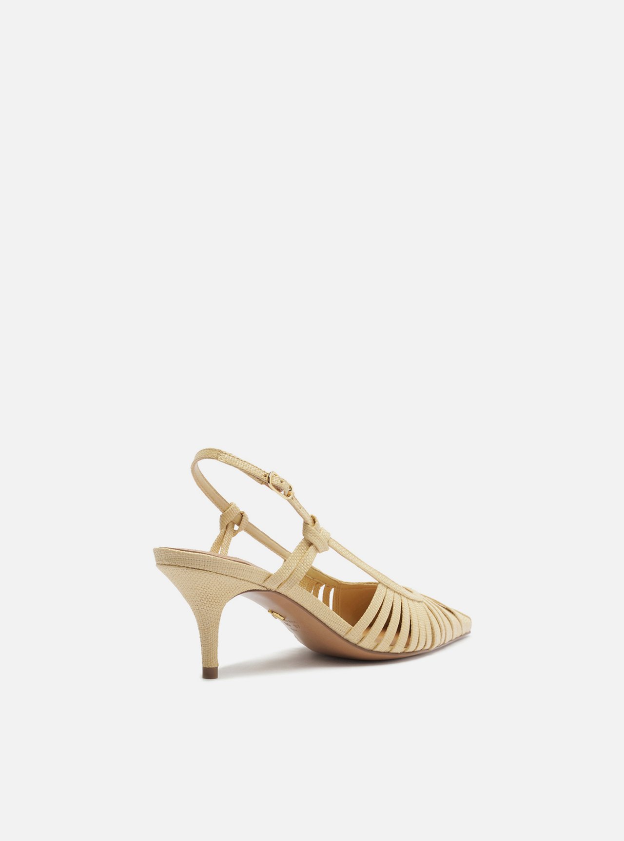 Scarpin Nude Salto Fino Fivela Slingback — foto 3
