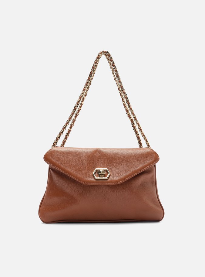 Bolsa Tote Marrom Couro Média Metais