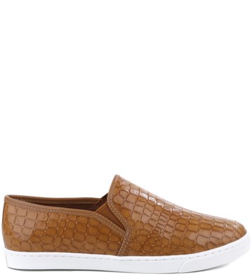 Slip-on Croco Camel