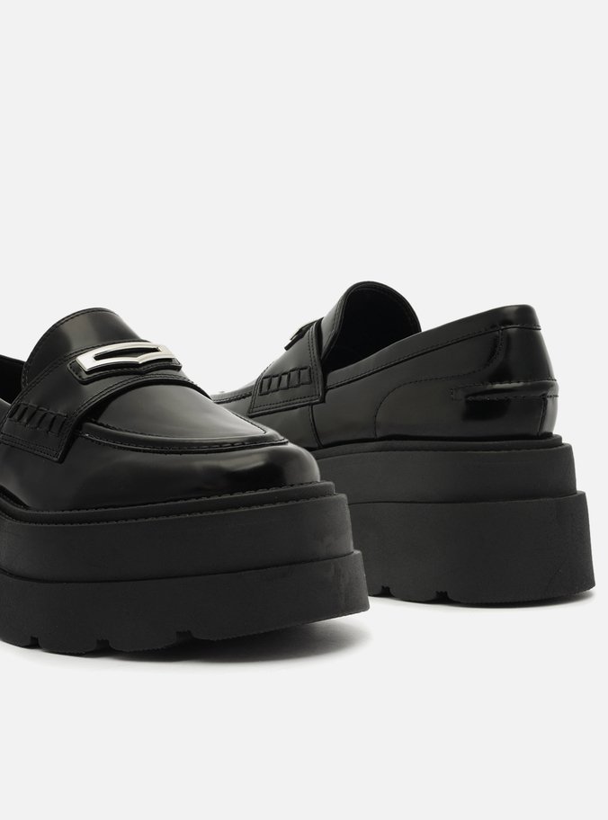 Mocassim Preto Plataforma Livia