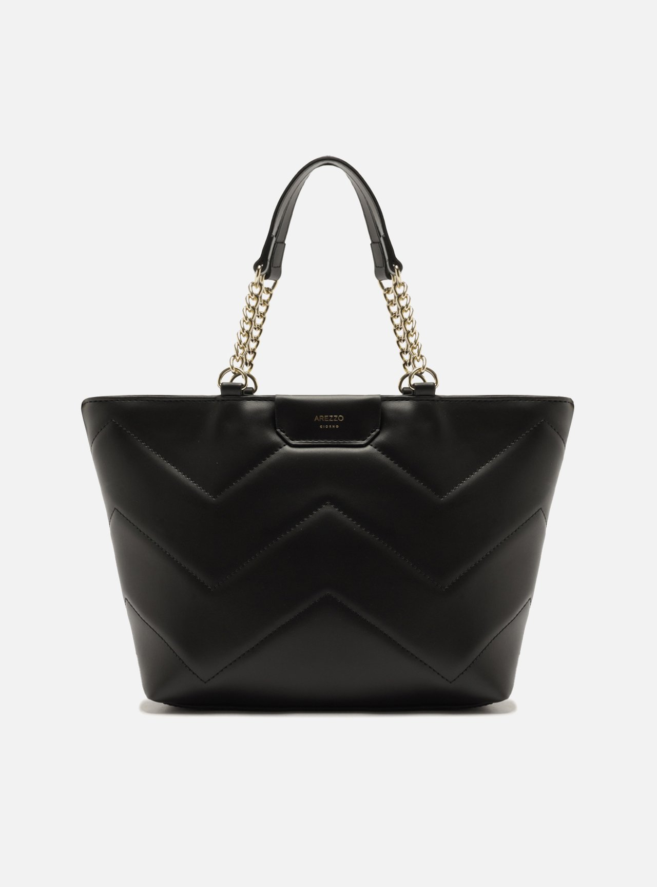 Bolsa Tote Matelassê Grande Alça Corrente Preta