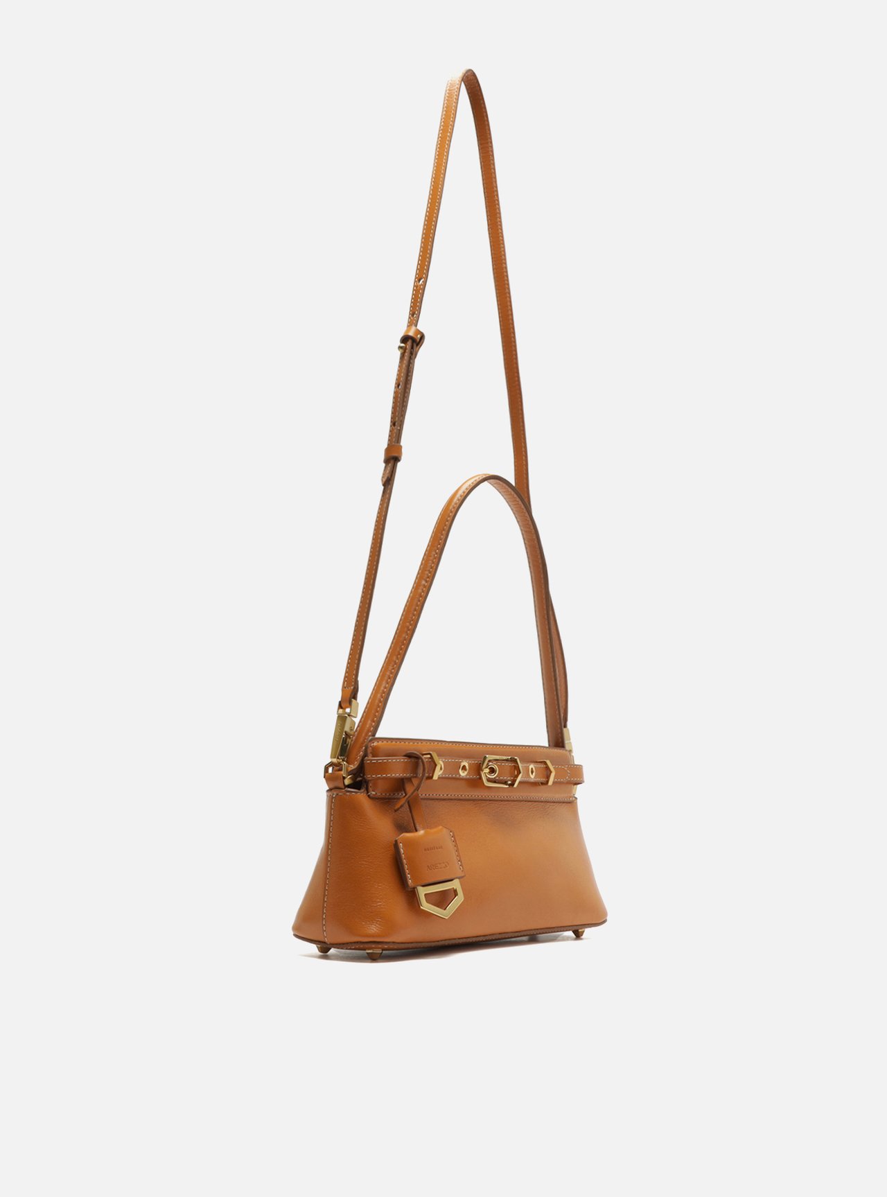 Bolsa Tiracolo Caramelo Couro Pequena Victória — foto 5