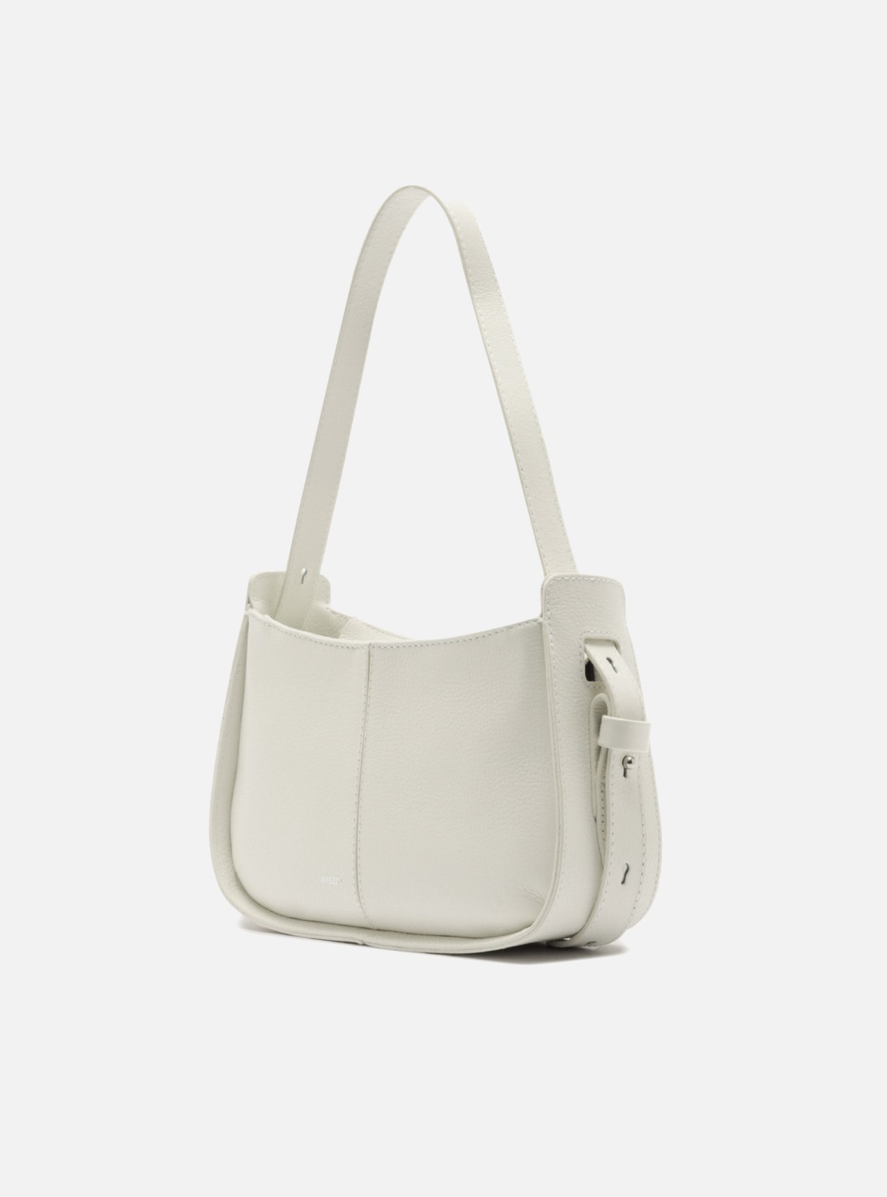 Bolsa Hobo Branca Couro Média — foto 2