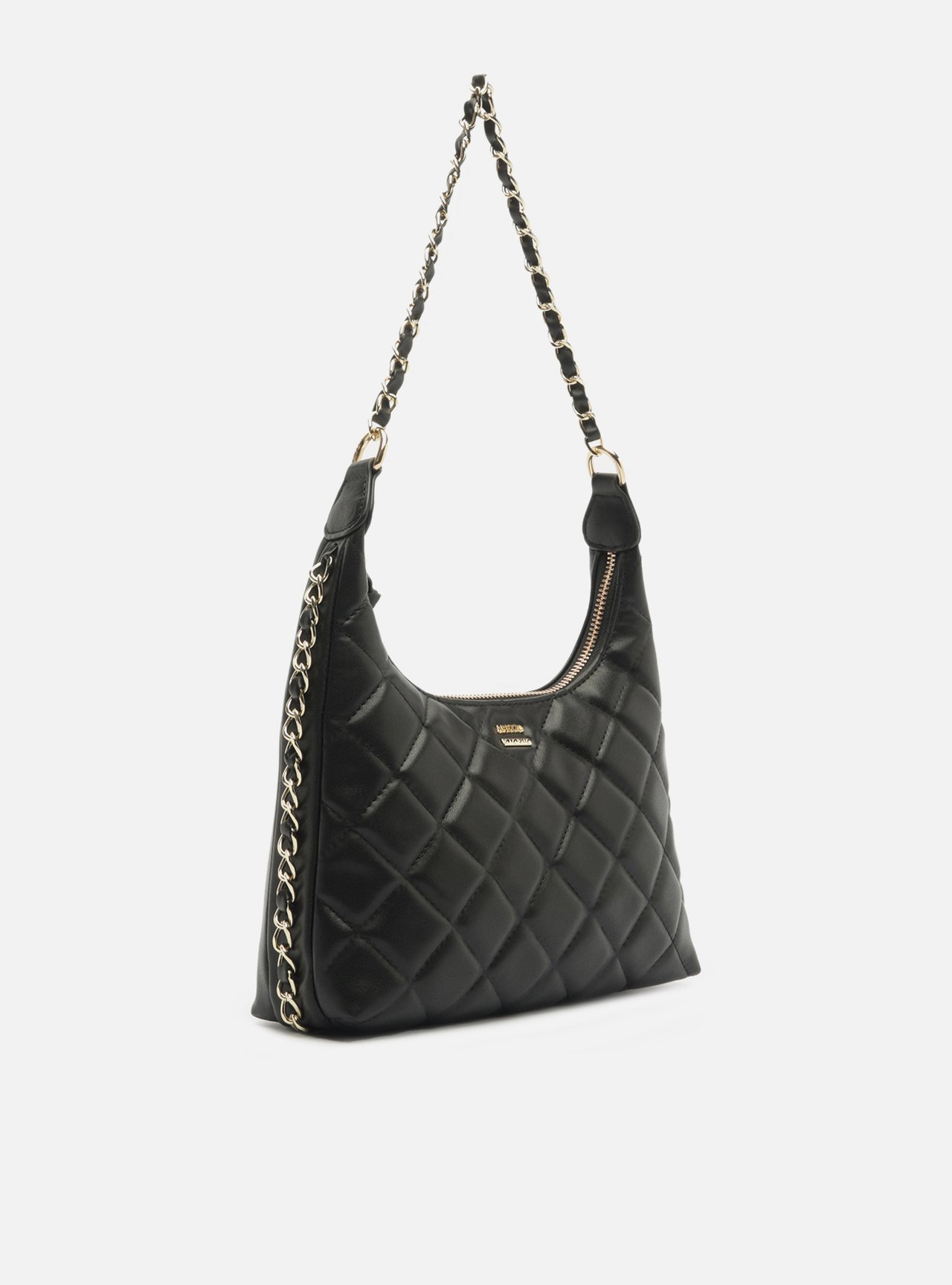 Bolsa Shoulder Preta Matelassê Média Corrente — foto 5