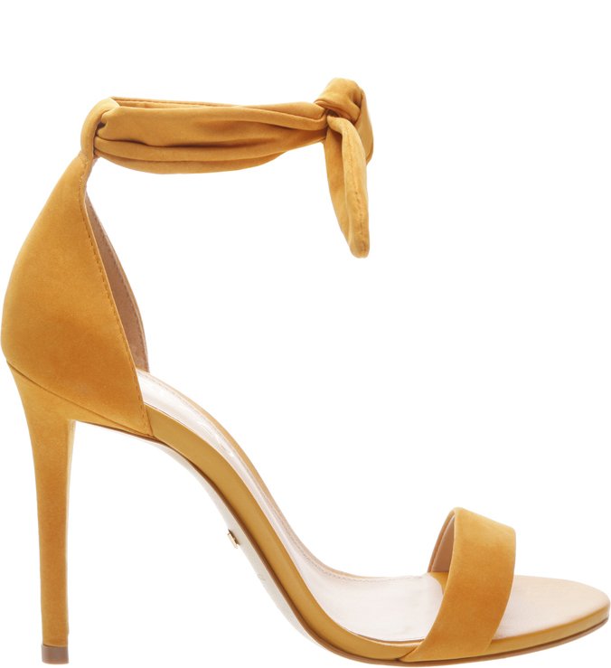 Sandália Nobuck Isabelli Alta Lace Up Amarela
