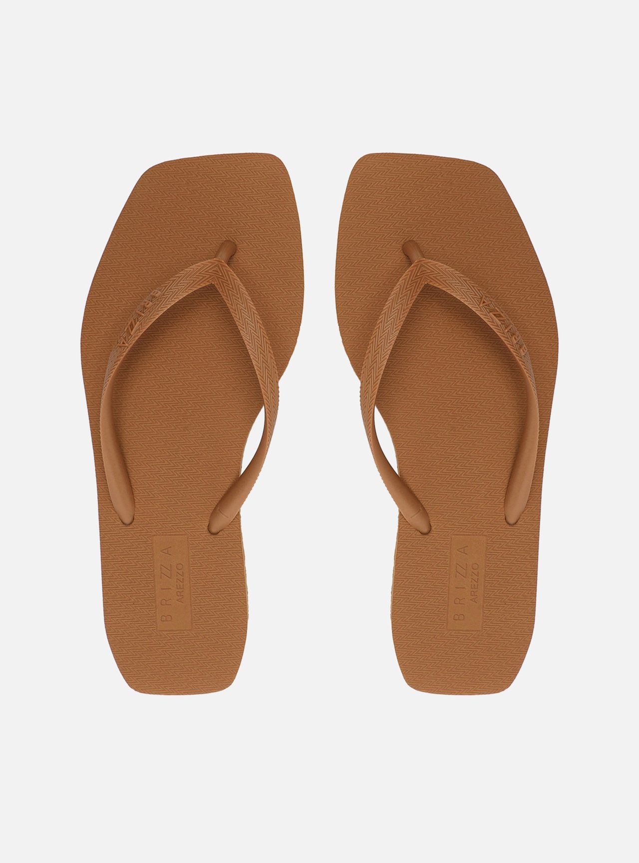 Chinelo de Dedo Marrom Básico Square Brizza — foto 1
