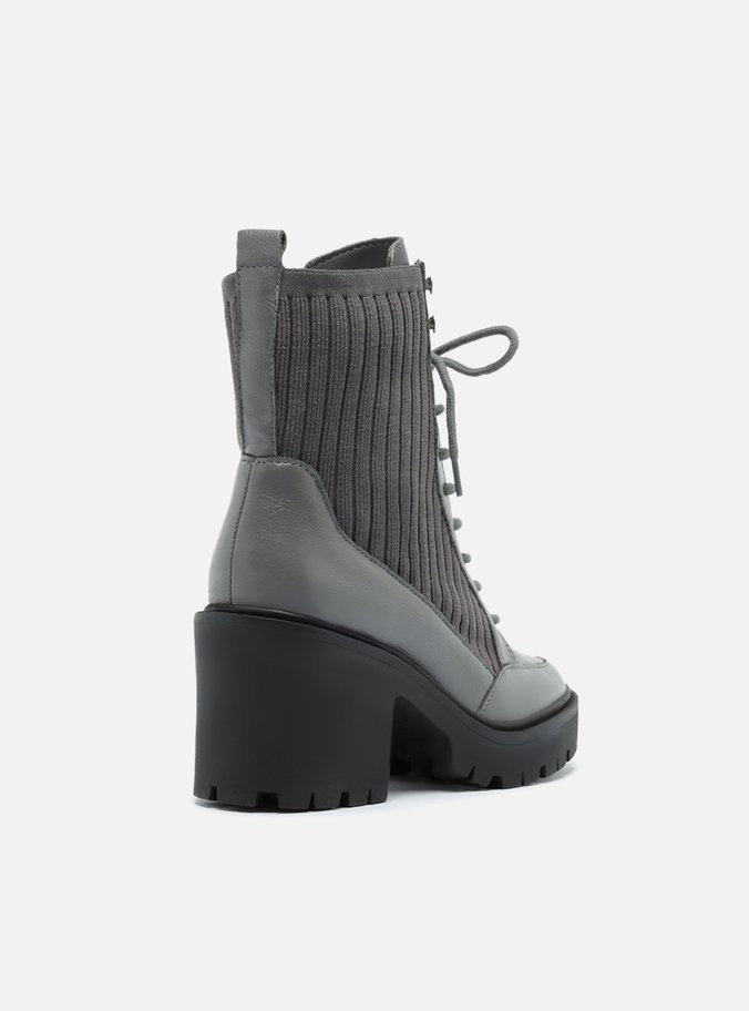Bota Cinza Salto Médio