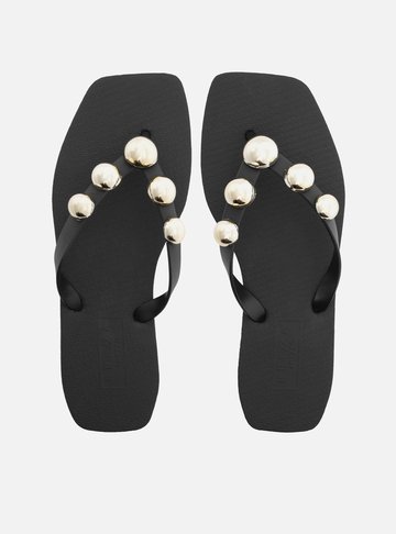 Arezzo — Chinelo de Dedo Preto Brizza