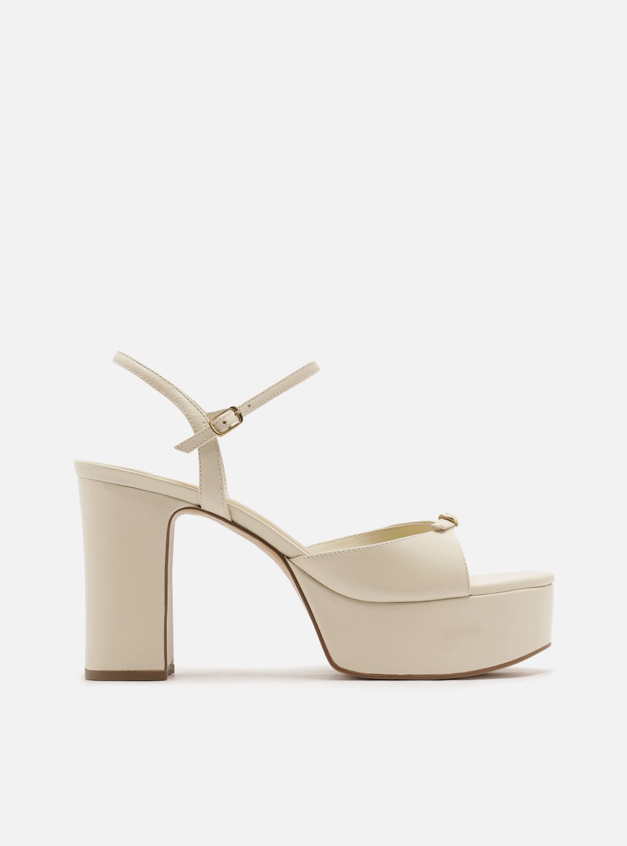 Sandália Off-White Couro Meia Pata Fivela — foto 1