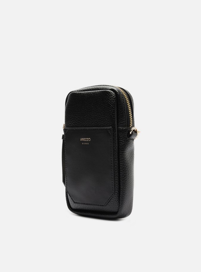 Mini Bag Preta Porta-Celular Bolso
