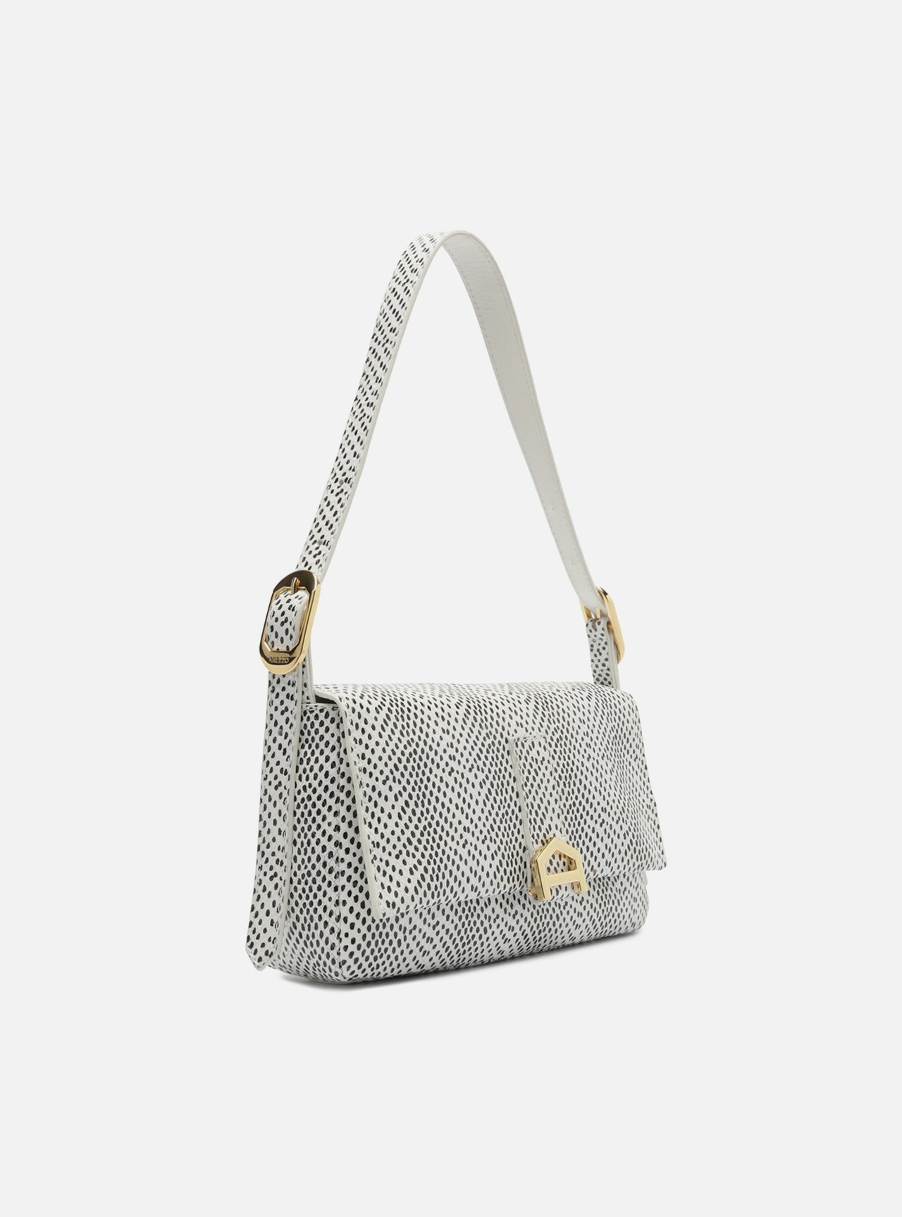 Bolsa Tiracolo Animal Print Couro Média Metais — foto 5