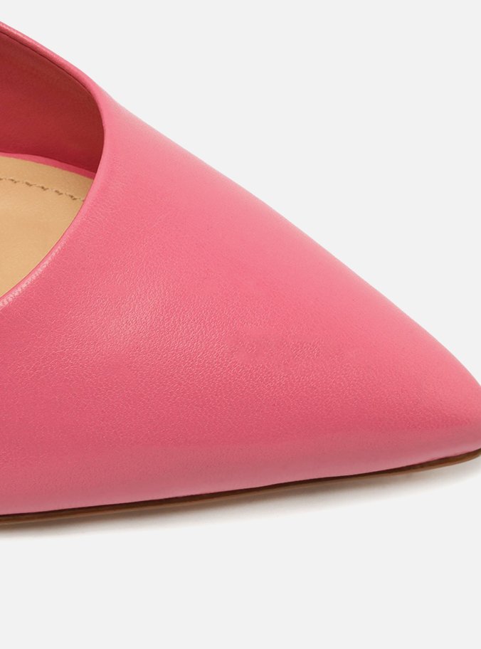 Scarpin Rosa Pink Couro Salto Alto Fino Color