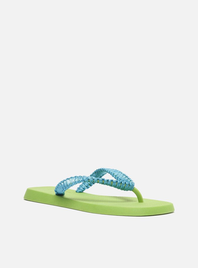 Chinelo de Dedo Verde Macramê Artesanal Brizza Fun
