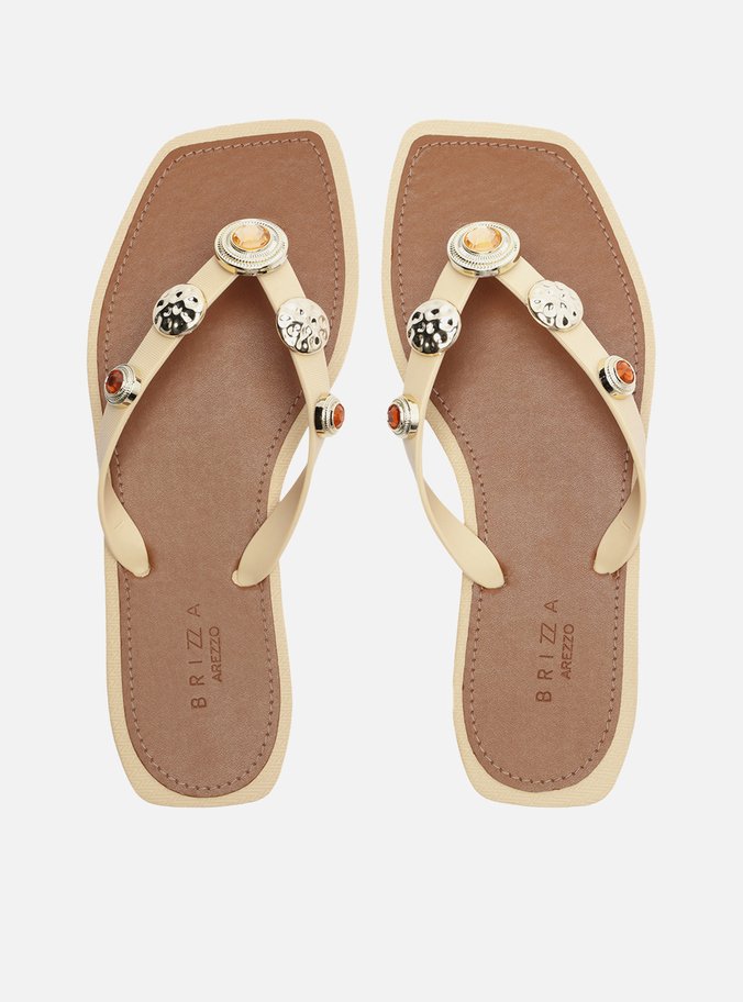 Chinelo de Dedo Branco Recouro Square Metais