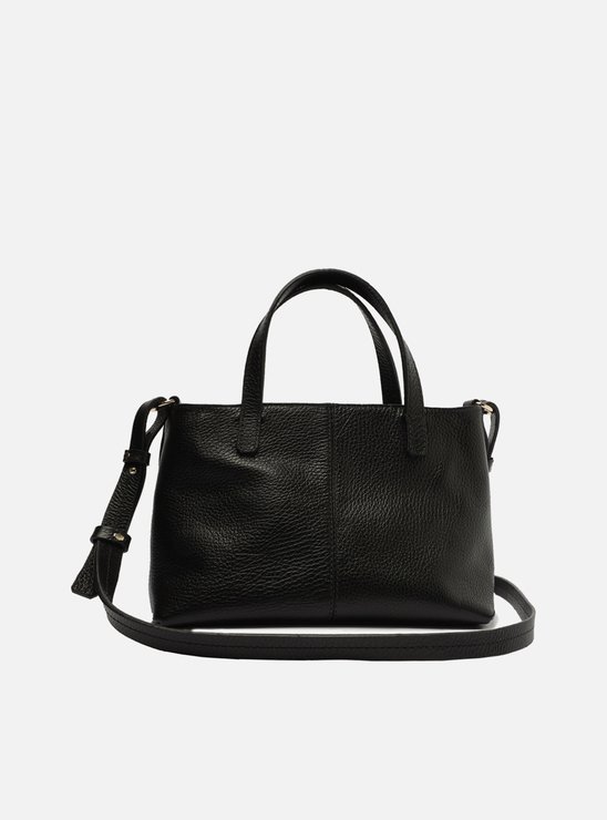 Bolsa Tiracolo Preta Couro Jenny Pequena