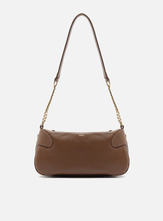 Bolsa Tiracolo Marrom Couro Média Corrente