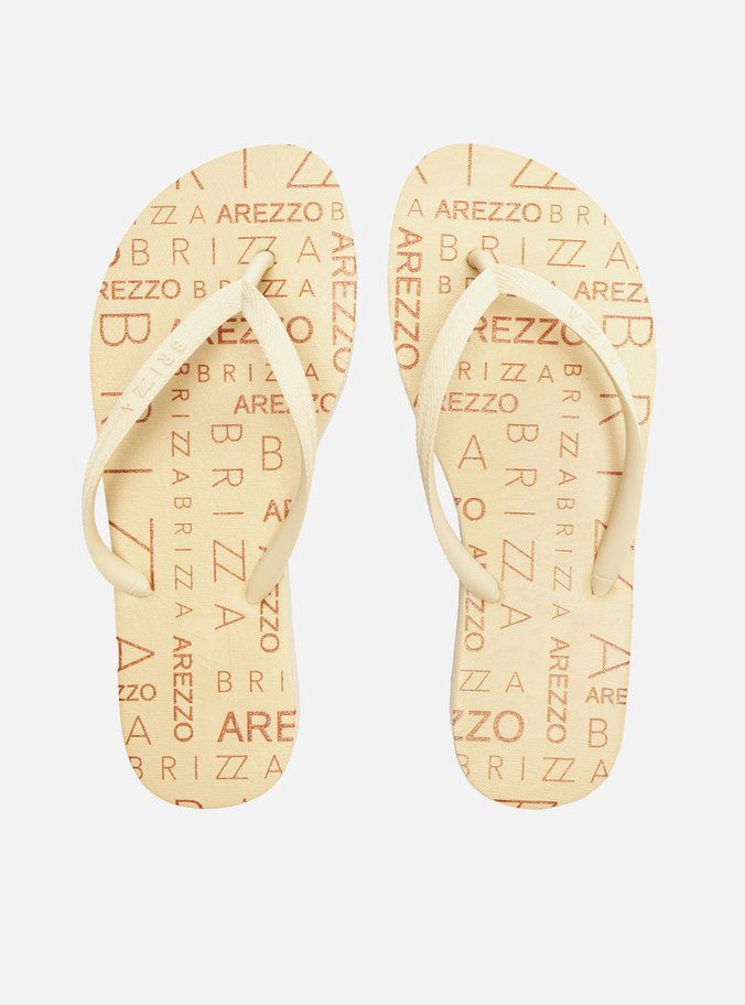 Chinelo de Dedo Branco Essential Lettering Brizza